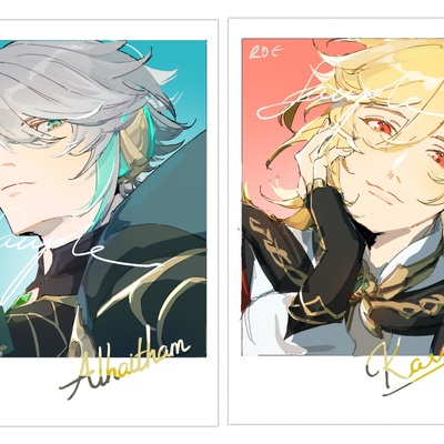 Alhaitham & kaveh photocards