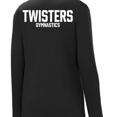 Ladies 1/4 zip black pullover