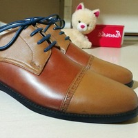 Crafted Leather Classic Brown Leather Oxford Lace up Dress Shoes - Thumbnail 3