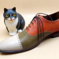 Crafted Leather Classic Tri Tone Leather Oxford Lace up Dress Shoes - Thumbnail 3