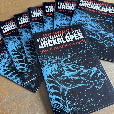 Biodegradable jiu-jitsu jackalopes ashcan preview.