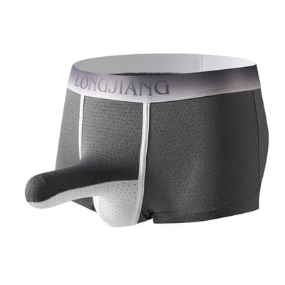 Men's sexy underwear mesh holes breathable youth elephant tube physiological boxer briefs l482