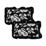 SOGA 2X 45cm Elegant Black & White Cushion Cover with Tassels-2