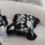 SOGA 2X 45cm Elegant Black & White Cushion Cover with Tassels-1