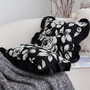 SOGA 2X 45cm Elegant Black & White Cushion Cover with Tassels-2