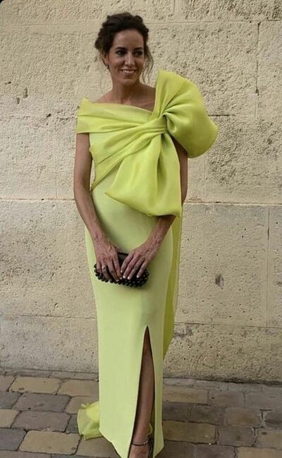 Simple Oliver Green Sheath Satin Prom Dress Evening Formal Gown Sexy Birthday Party Gown