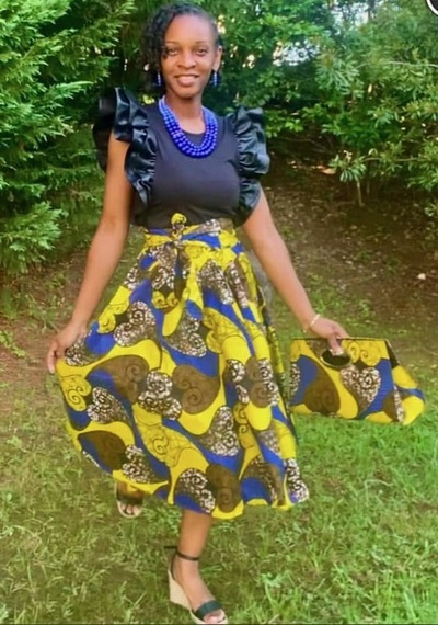 Radiant Waves Skirt Set w/ Headwrap & Purse