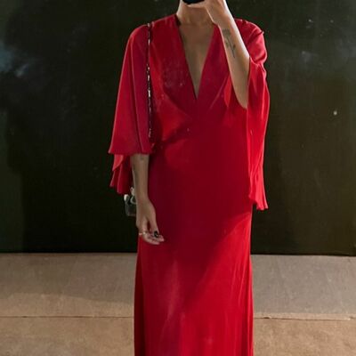 Red sheath prom dress evening formal gown sexy birthday party gown - Thumbnail 1