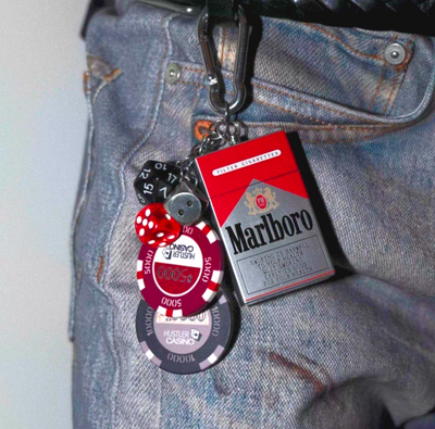 MARLBORO CASE & DICE KEYRING 