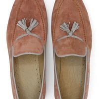 Crafted Leather Classic Genuine Suede Leather Tassel Loafers Dress Shoes - Thumbnail 2