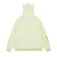 Cute apple green kitty cat ears hooded jacket - Thumbnail 3