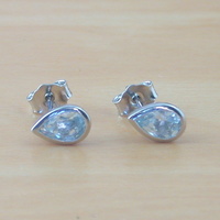 BOXED GIFT SET/Sterling Silver Blue Topaz Pendant & 18" Silver Chain/Sterling Silver Topaz Necklace/Topaz Jewellery/Topaz Earrings/UK - Thumbnail 4