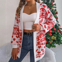 Loose Pocket Long Sleeved Cardigan Sweater Jacket - Thumbnail 1
