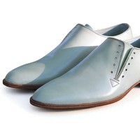 Crafted Leather Custom Made Genuine PISTACHIO Leather Oxford Lace up Dress Shoes - Thumbnail 1