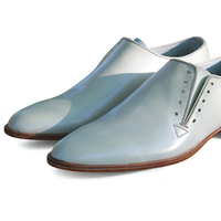 Crafted Leather Custom Made Genuine PISTACHIO Leather Oxford Lace up Dress Shoes - Thumbnail 2