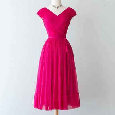 1950s vintage a line prom dress birthday party gown