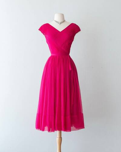 1950S Vintage A Line Prom Dress Birthday Party Gown
