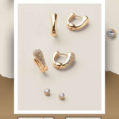 Oval orbit earring set - Thumbnail 5