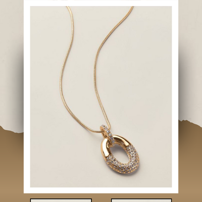 Oval orbit pendant necklace - Thumbnail 5