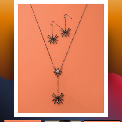 Wicked web necklace & earring set - Thumbnail 5