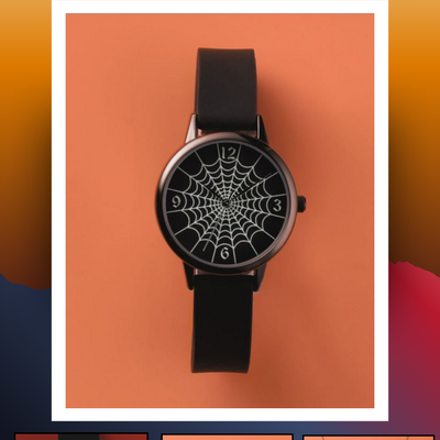 Spider web glow watch