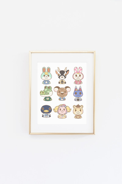 Animal Friends Collage Print