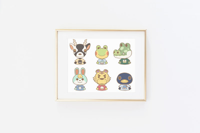 Animal Friends Boys Collection Collage Print