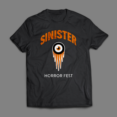 Sinister 2025 orange bleeding eye logo
