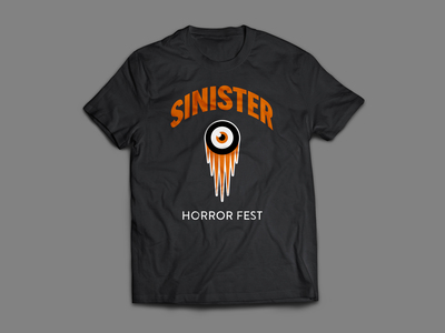 Sinister 2025 Orange Bleeding Eye Logo
