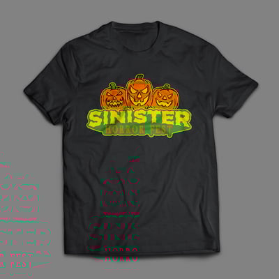 Sinister 2025 pumpkin logo tee (black)
