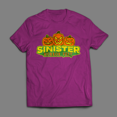 Sinister 2025 pumpkin logo tee (purple)