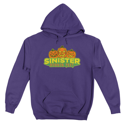 Sinister 2025 pumpkin logo hoodie (purple)