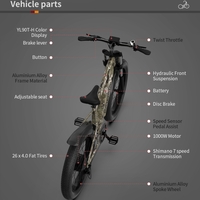 52V All-Terrain E-Bike  26x4.0 Fat Tire Electric Bike 20 AH Extended-Range Battery & Hydraulic Disc Brakes - Thumbnail 2