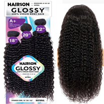 HAIRSON Deep Wave Lace Artificial Wigs Human Hair 200 Density 13x6 HD Transparent Water