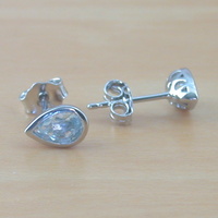 BOXED GIFT SET/Sterling Silver Blue Topaz & Cz Pendant & Chain/Blue Topaz Necklace/Topaz Jewellery/Topaz Earrings/UK - Thumbnail 6