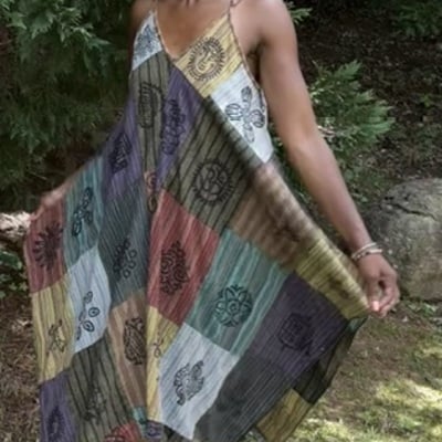 Boho harmony patchwork dress