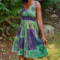 Boho Harmony III Patchwork Dress - Thumbnail 1