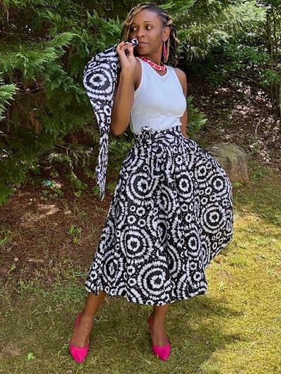 Whimsical Chic Calf Length Skirt Set