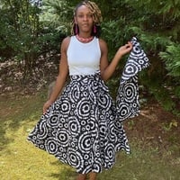 Whimsical Chic Calf Length Skirt Set - Thumbnail 4