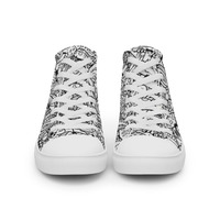 Mushrooms Womens high top canvas shoes - Thumbnail 4