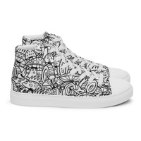 Mushrooms Womens high top canvas shoes - Thumbnail 6