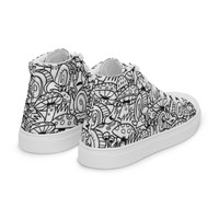 Mushrooms Womens high top canvas shoes - Thumbnail 7
