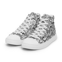 Mushrooms Mens high top canvas shoes - Thumbnail 3