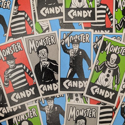 Monster candy custom horror trading card set