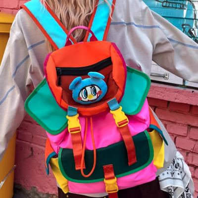 Colorblock 90s pockets backpack