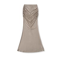 Sexy pure desire hip-wrapped pleated fishtail maxi skirt - Thumbnail 1