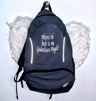 Free Shipping-WHERE THE F**K IS MY GUARDIAN ANGEL BACKPACK