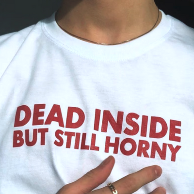 Free Shipping-DEAD INSIDE TEE