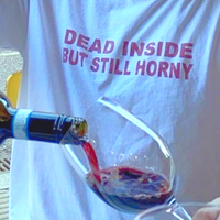 Free Shipping-DEAD INSIDE TEE - Thumbnail 1