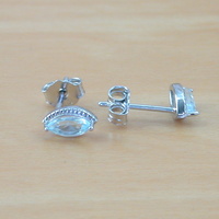 BOXED GIFT BOX/Sterling Silver Blue Topaz Triquetra Pendant & Chain/Blue Topaz Triquetra Necklace/Topaz Jewellery/Topaz Jewelry/Topaz Earrings/UK - Thumbnail 4